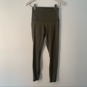 Lululemon High Waisted Olive Green Leggings